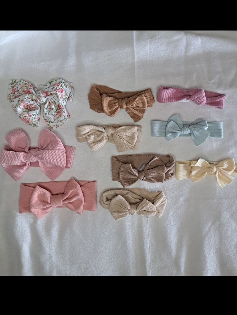 Lot of 10 Baby Girl and Toddler Bow Headbands